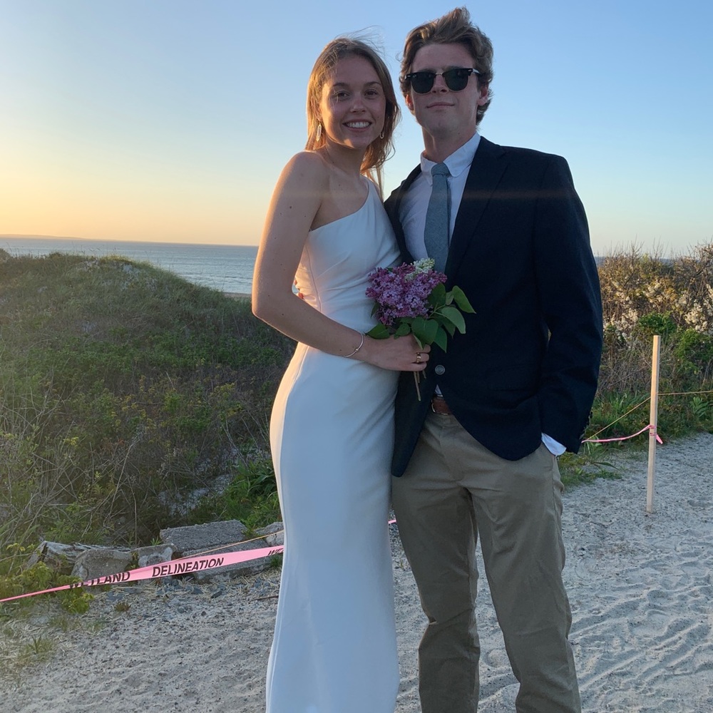 White prom dress